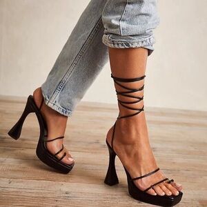 Jeffrey Campbell Black Strappy Heels